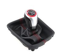 For SEAT For Leon III 3 MK3 2012-2017 5/6 Speed MT Lever Change Knob With Gaiter Boot Cover Car Gear Shift Knob Lever(6 Speed)