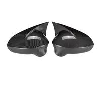 For Seat For Leon MK2 1P Facelift/For Ibiza MK4 6J For Exeo 3R 2008-2017 Ox Horn Side RearView Mirror Cover Caps 2pcs(Carbon Look)