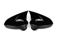 For Seat For Leon MK2 1P For IBIZA MK4 6J 2009-2012 Pair Car Rearview Side Mirror Cover Wing Mirror Caps Exterior Trim(Glossy Black)