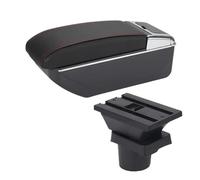 For Seat For Mii Car Center Console Armrest Storage Box Accessories Car Armrest Box(D1 Black red No USB)
