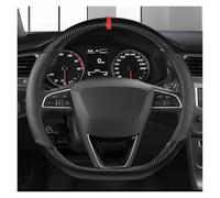 For Seat For Tarraco For Arona For Ateca For Ibiza For Toledo Car Steering Wheels Cover 38cm Car Steering Wheel(BLACK D SHAPE)
