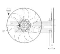 Radiator fan 837-0036 TYC for SEAT SKODA VW