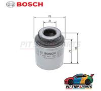 For Seat Ibiza Oil Filter Bosch F026407183 High Efficiency Replacement 2012-15