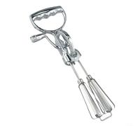 For Semi Automatic Rotary Hand Whisk Stainless Steel Double Circular Head Egg Beater With Ergonomic Handle For Home Kitchen Restaurant Baking Tool Black