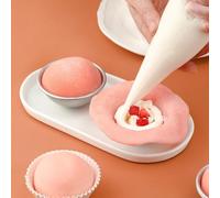 FOR SEMI Round Snow Skin Mooncake For MOLD in Aluminum Alloy with Easy DeFor MOLDing Features for Baking Mochi, Jelly, Cakes (6.5CM)