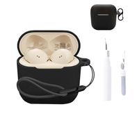for Sennheiser Accentum Open Case Cover,NOUKAJU Earphone Protective Cover(with Carabiner + Lanyard + Cleaning Pen) Drop-Proof,Shock-Proof,Dust-Proof,Case for Sennheiser Accentum Open(Black)