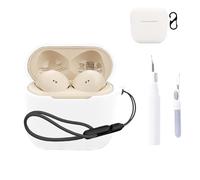 for Sennheiser Accentum Open Case Cover,NOUKAJU Earphone Protective Cover(with Carabiner + Lanyard + Cleaning Pen) Drop-Proof,Shock-Proof,Dust-Proof,Case for Sennheiser Accentum Open(White)