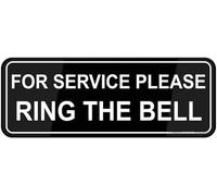 For Service Please Ring The Bell Reception Retail Shop Sign Acrylic Plastic Sign Acrylic with Symbols Self-Adhesive for Restaurants Salons Hotels Motels Restrooms 3X9 Inch