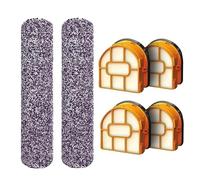 For Sha-rk HydroVac AW201 WD201 WD201 WD101 WD100 Replacement Brush Roller&Filter 1 Brushroll 2 Filters Brush Roll and Replacement Filter Roller Brush Replacement(B(2pcs))