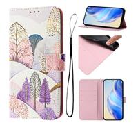 For Sharp Aquos Sense 9 Case, Premium Leather Painted Wallet Book Flip Stand View Phone Cover with Card Holder Slots Compatible with Sharp Aquos Sense 9,scenery