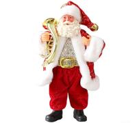 For ShengYuan Christmas Santa Claus Figurine Ornament Hanging for Tree and Home Decoration Soft Fabric Build (C)