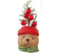 For Shengyuan Resin 3D Christmas Decorations Featuring Snowman Santa Bear Cartoon Designs for Holiday Home and Office Festive Display with European Influence (C)