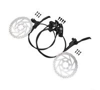 for-Shimano-MT200 Hydraulic Disc Brake Set, Double Piston Mineral Oil Brake with 800mm Front & 1600mm Rear PVC Tubing, for Mountain Bike and Road Bike(Black)