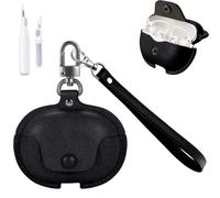 for Shokz OpenDots 2 Case Cover,NOUKAJU Earphone Protective Cover(with Lanyard + Cleaning Pen) Drop-Proof,Scratch-Proof,Shock-Proof,Case for Shokz OpenDots 2(Black)