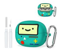 for SHOKZ OpenDots ONE & OpenDots 2 Case Cute 3D Cartoon Design (Green) | Soft Silicone Skin, Shockproof Protection Case for OpenDots One / Dots 2 Earbuds Accessories with Keychain & Cleaner Kit