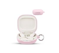 for SHOKZ OpenFit 2 T920/T921 Wireless Earbuds,daunke Soft Silicone Protective Cover,Case with Round buckle,Full Protection,Pink