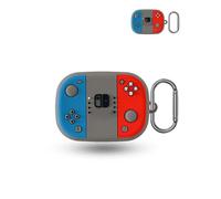 For Shokz OpenFit Air Earphone,Soft Silicone Protective Cover,Skin Case with Carabiner,Full Protection,Red Blue