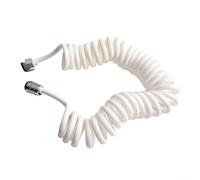 For Shower Hose with PU Spiral Spring Design, Anti Stretch and Explosion Resistant, Enlarged Diameter for Better Flow, Space Saving Flexible Hose Suitable for Various For Showers (3 meters White)