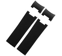 for Silicone Rubber Watch Band 263 Diver Curved End Strap 22mm Waterproof Belt Watch Bracelets (Color : B Black Silver, Size : 22mm)