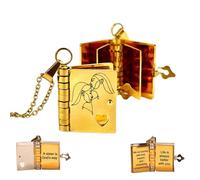 For Sisters- A sister is God's way Book Necklace, My Sister Book Necklace with 6 Pages Engraved Information, Openable Multi Layer Book-Shaped Pendant Jewelry Gift for Sisters Friend (Gold)