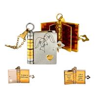 For Sisters- A sister is God's way Book Necklace, My Sister Book Necklace with 6 Pages Engraved Information, Openable Multi Layer Book-Shaped Pendant Jewelry Gift for Sisters Friend (Silver)