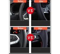 For Skoda For Octavia 2014 For Fabia 2013 Braid Car Steering Wheel Cover Microfiber Leather Steering Wrap Auto steering wheel cover(Bianco)