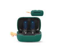 for Skullcandy DIME 3 Wireless Earbuds,daunke Soft Silicone Protective Cover,Case with Round buckle,Full Protection,Green