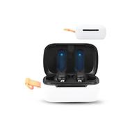 for Skullcandy DIME 3 Wireless Earbuds,daunke Soft Silicone Protective Cover,Case with Round buckle,Full Protection,White