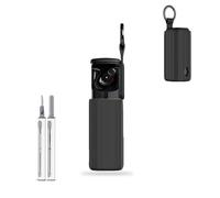 for Skullcandy Method 360 ANC Case Cover, Protective Case with Cleaner Kit,KONXISA Soft Silicone Protective Cover,Lanyard and Keychain Accessories,Waterproof,Dustproof,Shockproof,Black