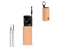 for Skullcandy Method 360 ANC Case Cover, Protective Case with Cleaner Kit,KONXISA Soft Silicone Protective Cover,Lanyard and Keychain Accessories,Waterproof,Dustproof,Shockproof,Brown