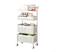 For Slim Rolling Cart Narrow Organizer Metal Utility Trolley with 360 Degree Wheels Lockable Caster Rack for Kitchen Bathroom Shelf Laundry Room Storage Small Space Solution Mesh(5 tier white)
