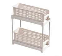 for slim Rolling Utility Cart 2-Tier Plastic Mesh Design for