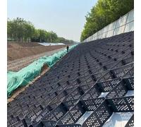 for Slopes with Draina Holes Soil Stabilizer for Garden Shed Walkways Driveways Black 3x35 ft H 10cm 4in Supports Earth Sand Grass Stones