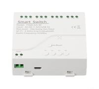 For Smart 4-Channel WLAN + RF Relay Module Switch for Tuya for Smart Life, DC5-32V/AC85-250V, 10A, Pulse/Self-Holding, Compatible with Alexa, Voice Control, Remote Control 433MHz,