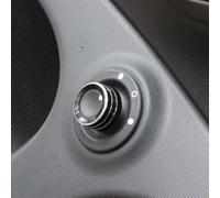For Smart 453 Fortwo For Forfour Specific Aluminum Alloy Rearview Mirror Adjust Knob Decoration Ring (Black)