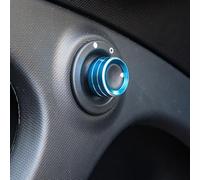For Smart 453 Fortwo For Forfour Specific Aluminum Alloy Rearview Mirror Adjust Knob Decoration Ring (Blue)