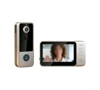 for Smart for video Doorbell PIR Motion Detection ABS Gray for | 1080p for hd for video, , clear two-way talk, real-time alerts, for battery operated