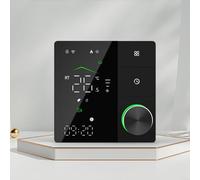 for Smart Immersion Heater Timer Switch, WiFi Smart Life App Control Programmable Thermostat with Knob and Voice Remote Control(Black)