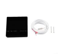 For Smart LCD Electric Underfloor Heating Thermostat AC85 240V Programmable Touchscreen Temperature Controller with External Sensor and Child Lock (black)