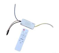 For Smart LED Driver with For IR Remote for Ceiling Fan | Stepless Dimming & Color Change | 30-60W | AC175-265V Input | 200mA x2 Output | White PC Housing