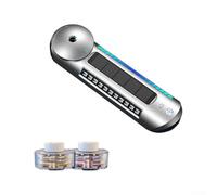 For Smart Solar Powered Car Aromatherapy Machine with Three Aroma Modes, AI Sensor Start Stop, LED Atmosphere Light Synced to Sound, and Space Saving Parking Sign Feature (Grey)
