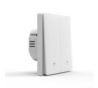 For Smart Switch Supporting For Tuya For ZigBee Protocol No Neutral Wire Required Integration with Google Home and 2MQTT Enabled by LIFE App (2 on white)