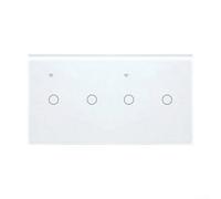 For Smart Wi-Fi Touch Wall Switch For Home For Lighting Control, Compatible With For Tuya, For Alexa & Google Home, Standard 2-Gang, Live Wire Control(white 4gang)