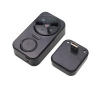 For Smart Wireless Video Doorbell with Two-Way Audio Intercom App-Based Control Two-Way Calling Photo Recording 2.4G Wi-Fi Compatibility (Black)