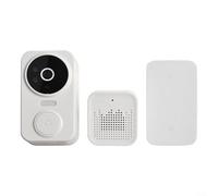 For Smart Wireless Video Doorbell with Two Way Audio Intercom for Family Care and Front Door Monitoring (White)