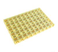 for smd Resistor Capacitor Organizer Boxes 50pcs Stackable (Yellow)