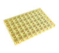 for smd Resistor Capacitor Storage Box Set of 50 for smd Resistor(Yellow)