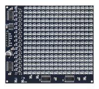 for smd Soldering Practice Kit 16x16 LED Display PCB Board | 256 high-res LEDs, auto animation playback, 5V DC power, DIY assembly, skill development tool