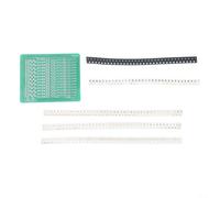 For Smd Soldering Practice Kit With 0805 0603 0402 Resistors And Red Leds For Electronics Learning And Digital Circuit Teaching On Green Pcb Board