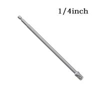 for Socket Adapter Extension Bar 1/4 Inch Hex Shank to 1/4 3/8 1/2 Inch Drive for Impact Driver, 200mm Chrome Vanadium Steel Tool with Spring Loaded Ball Bearing, 1 Pack 6.35mm